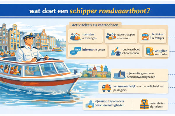 Alles over het beroep schipper rondvaartboot Wat doet een schipper rondvaartboot
